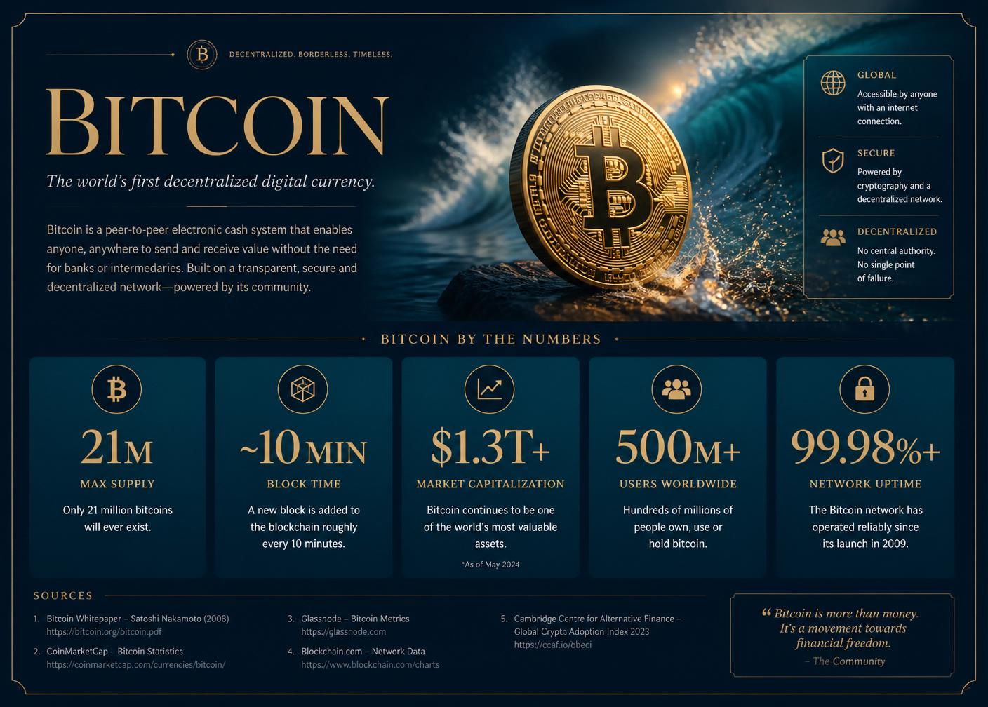 Example DeepSheet AI infographic about Bitcoin